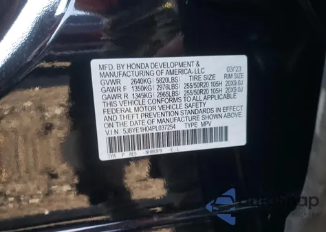 2023 Acura Mdx A-Spec z USA, uszkodzony, nr VIN 5J8YE1H04PL037254